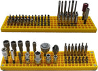 FREE ZONE Bit Organizer Set (Yellow) – 158-Hole Bit Storage – 1/4" Hex Bits & Drive Bits Adapter Storage – Toolbox Storage (T