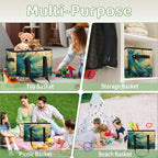 Reusable Grocery Bags Heavy Duty Shopping Bags Foldable Large Tote Bags with Long Handles & Hard Bottom