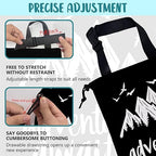 Adventure Awaits Car Garbage Bag Mountain and Bird Hanging Canvas Car Trash Bag Drawstring Car Back Seat Organizer for Car Back Front Seat Console with Adjustable Buckle