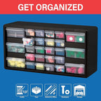 Akro-Mils 26-Drawer Plastic Drawer Storage Cabinet for Garage Organization, Bead Organizer, Building Bricks Storage, Teacher 