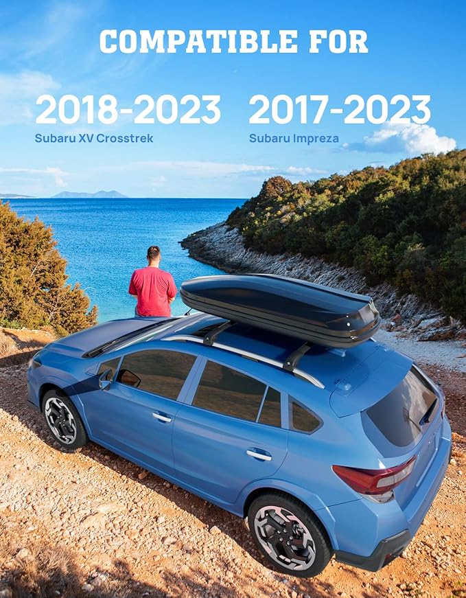 300lbs Lockable Roof Rack Cross Bars Fit for Subaru Crosstrek 2018-2023/ Impreza 2017-2023 with Side Rails, Aluminum Roof Rails Crossbar for Rooftop Cargo Bars Luggage Kayak Bike Racks
