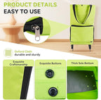 Collapsible Shopping Grocery Bag With Wheels Rolling Tote Bag With Wheels Large Reusable Shopping Bags Foldable Cart