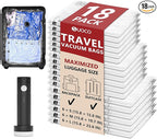 Travel Vacuum Bags for Clothing with Rechargeable Electric Pump, Compression Packing Cubes Organizer Storage for Luggage Suit