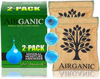 Natural Moisture Absorber Dehumidifier Bags (2-Pack) - Plant & Mineral Desiccant Pouches for Closet, Car, Gun Safe, RV,