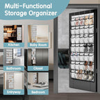 Kotkn 35 Compartment Over The Door Storage - Breathable Mesh Hanging Organizer with Large Pockets, Space Saving Design for Me