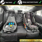 Car Seat Protector, Under Child Car Seats Cover | Waterproof, 3 Functional Rear Belts, Baby Carseat Cushion, Covers Fabric an