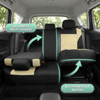 FH Group Automotive Car Seat Covers Full Set Premium 3D Air Mesh Front Seat Covers, Airbag Compatible & Split Bench Cover Uni