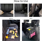 Car Trash Can Foldable Garbage Bin Leakproof 3 Gallons Black Pink