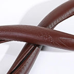 Red Rain Brown Steering Wheel Cover Universal Car Steering Wheel Cover 15inch Cowhide Wheel Cover for Car SUV Truck Size M (C-Brown-M)