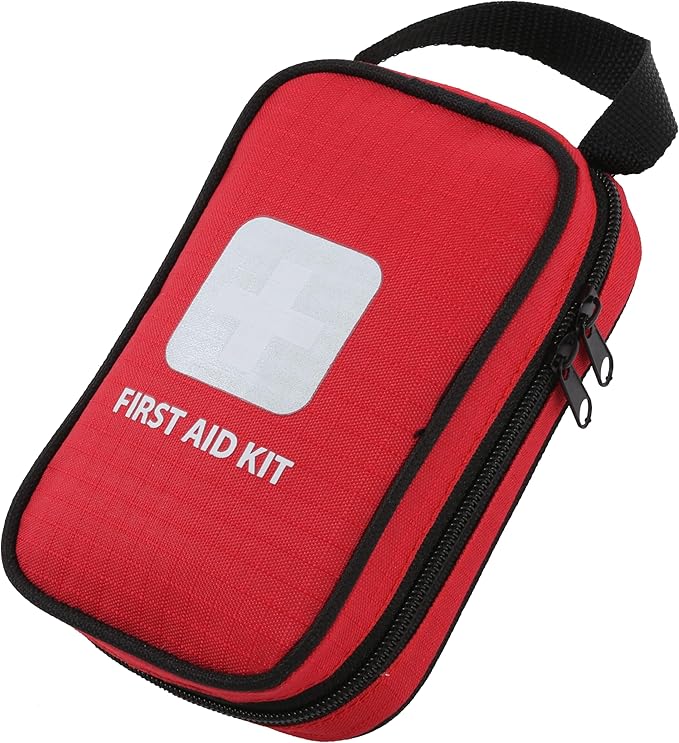 Thrive Compact First Aid Kit - Waterproof Rip-Stop Nylon Travel First Aid Kit - Camping & Hiking Medkit with Wipes & Bandages
