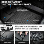 Powerty Floor Mats for 2021-2023 2024 2025 2026 Nissan Rogue Accessories All Weather Floor Liner 3D TPE 1st & 2nd Row Floor Mat Heavy-Duty Floor Liners (NOT for Rogue Sport)