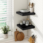 Vivelove 2" Thick Floating Shelves for Wall 12 Inches Long, 12" Deep Wall Shelves, for Bedroom, Bathroom, Living Room, Kitche