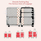 7 Pcs Compression Packing Cubes for Travel Luggage, Lightweight Suitcase Organizer Bags Set, Compression Packaging Cube for T