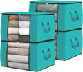 Fab totes Storage Bags,Clothes Blanket Storage Bins Foldable Closet Organizers with Reinforced Handle for Home Dorm Storage a