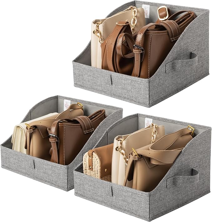 GRANNY SAYS Storage Bins for Closet, Trapezoid Storage Bins with Handles, Clothes Storage Bins, Linen Closet Organizers and S