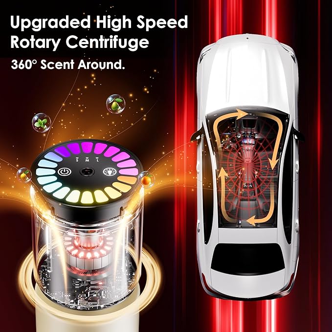 Car Air Freshener, Car Fresheners Long Lasting, Auto On/Off, 3 Adjustable Modes for Custom Scent Intensity, 150mL Large Capac