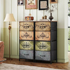 WLIVE Dresser with 4 Drawers, Storage Tower, Organizer Unit, Fabric Dresser for Bedroom, Hallway, Entryway, Closets, Sturdy S