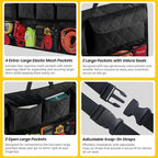 Car Trunk Hanging Organizer 3D Textured (Extra-Long), Cotton-Padded Farewell to Collapse, Reinforced Stitching, Extra-Wide Po