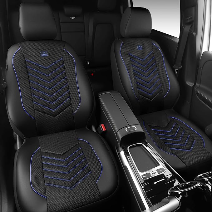 CAR PASS 3D Foam Mesh Leather Car Seat Covers Front Seats, Breathable Front Seat Cover for Cars, Comfortable Universal Fit fo