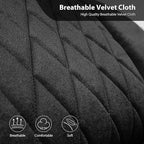 CAR PASS Luxury Faux Leather Car Seat Covers Front Seats, Breathable Soft Velvet Premium Automotive Seat Covers 2 Pack, Armre