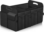 Femuar Car Trunk Organizer, Trunk Storage Organizer with 72L Large Capacity Waterproof Collapsible and 11 Pockets, Trunk Organizer for Suv