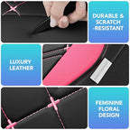 Road Comforts Seat Covers, Premium Leather Car Seat Covers Full Set for Women Girls,Airbag Compatible, Automotive Seat Covers