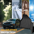 Floor Mats for Chrysler Pacifica 2017-2025 2026, All Weather Floor Mats Trunk Cargo Liner with Backrest Protectors Accessories, Full Coverage Set for 7/8 Seats (Not fit Hybrid)