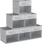 DIMJ Collapsible Storage Cubes, 6 Packs Cube Storage Bins with Window, Fabric Storage Baskets for Shelves, Closet Storage Box