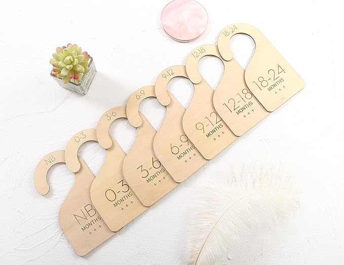 Modern Baby Closet Dividers - Wooden Closet Dividers Baby,Clothes Dividers for Nursery Closet,Newborn to 24 Months for Home N