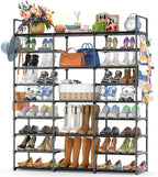 Kottwca 9-Tier Metal Shoe Rack Organizer for 50-55 Pairs - Space Saving Shoe Storage Shelf for Entryway, Closet, Bedroom, Hal