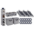 Delta Children Nursery Storage 48 Piece Set - Easy Storage/Organization Solution - Keeps Bedroom, Nursery & Closet Clean, Nav