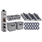 Delta Children Nursery Storage 48 Piece Set - Easy Storage/Organization Solution - Keeps Bedroom, Nursery & Closet Clean, Nav