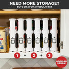 Cabinet Caddy Spice Rack Organizer for Cabinet - Slide & Rotate Kitchen Organizers and Storage - 2 Double-Decker Shelves - No