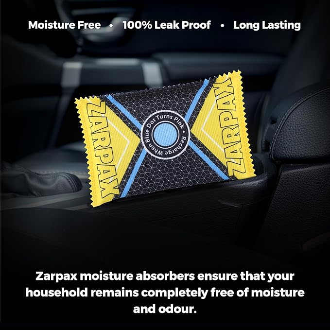 4.4 oz/125g Rechargeable Desiccant Packs Dehumidifier Bag - 6 Pack - Moisture Absorbers For Safes, Car, Bathroom, Storage - M