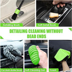 Viewsun 30pcs Car Cleaning Kit, Car Interior Detailing Kit with High Power Handheld Vacuum, Detailing Brush Set, Windshield C