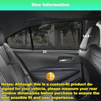 Car Window Shades for 2019-2024 Corolla Sedan (Not Fit Touring/Hatchback/Cross) - Rear Side Sun Shade for Baby, Breathable Mesh Car Privacy Covers, UV Protection & Heat Insulation (2PCS)