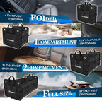 K KNODEL Car Trunk Organizer, Foldable Cover, Heavy Duty Collapsible Truck Storage Organizer, Car Cargo Trunk Organizer with Li