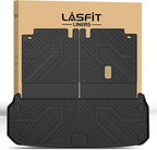 LASFIT Cargo Mat & Backrest Mats for Nissan Pathfinder 2013-2020 / Infiniti QX60 2014-2021 / JX35 2013, All Weather TPE Custom Fit Easy Clean Durable No-Curling Trunk Mat for Pathfinder & QX60 & JX35