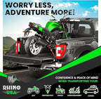Rhino USA Retractable Ratchet Straps (2-Pack) - 1 Inch x 10 Feet (1,209lb Break Strength) - Auto Self Retracting Tie Down Straps for Truck, Cargo Trailer, Motorcycle, ATV, UTV - Red