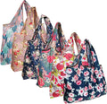 allydrew Large Foldable Tote Nylon Reusable Grocery Bags, 6 Pack