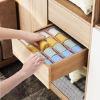 Joyoldelf Sock Drawer Organizer Divider, 16-Cell Underwear Organizers and Storage Fabric Drawer Organizer for Socks, Lingerie