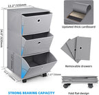 YOHOM Rolling Drawer Organizer Portable Closets Wardrobe Storage Folding Clothes Drawer Organizers for Living Room, Office, K