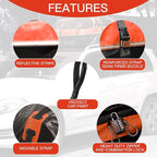 Rooftop Cargo Carrier, 26 Cubic Feet Soft-Shell Waterproof Car Roof Luggage Bag for All Vehicles SUV with/Without Rails, Includes 10 Reinforced Straps 6 Door Hooks Suitable, Storage Bag,Anti-Slip Mat