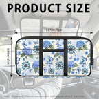 Boho Floral Car Sun Visor Organizer, Multi-Pocket Truck Visor Organizer Car Sun Storage Pocket Pouch Case Bag with Velcro Straps for Sunglasses, Cards, Pens and Document Machine Washable