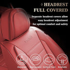 Coverado Car Seat Covers Front, Seat Covers for Cars, Waterproof 2-Pack Car Seat Cushions, Leather Carseat Seat Protectors, U
