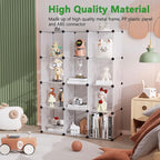 C&AHOME Cube Storage Organizer, 12-Cube Closet Cabinet Organizer, DIY Cube Shelf, Plastic Stackable Bookshelf, Modular Shelvi