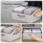 Closet Storage Bins 6 Pack, Large Closet Organizer Baskets with Divider & Handles,Trapezoid Fabric Shelf Organizers, Collapsi