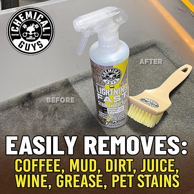 Chemical Guys SPI_191_16B Carpet & Upholstery Stain & Spot Remover Bundle - (1) 16 fl oz Lightning Fast Stain Extractor & (1)