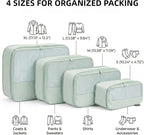 4 Piece Compression Packing Cubes for 3–7 Day Travel, Lightweight Travel Organizers with Breathable Mesh, Double-Zipper Packi