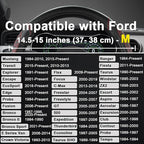 West Llama Car Steering Wheel Cover for Ford Escape,Explorer,Fusion,Focus,Bronco,Transit,Edge(Diamond Quilted - Black+Red- St